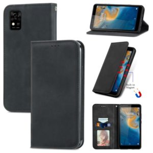 For ZTE Blade A31 Retro Skin Feel Magnetic Horizontal Flip Leather Phone Case(Black) (OEM)