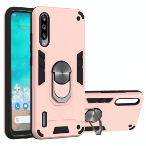 For Xiaomi Mi CC9e / A3 2 in 1 Armour Series PC + TPU Protective Case with Ring Holder(Rose Gold) (OEM)