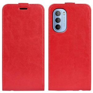 For Motorola Moto G31 4G R64 Texture Single Vertical Flip Leather Phone Case(Red) (OEM)