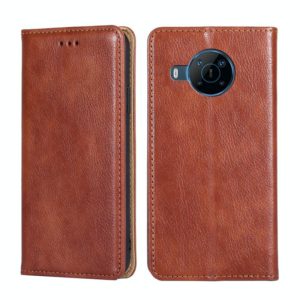 For Nokia X100 Gloss Oil Solid Color Magnetic Flip Leather Phone Case(Brown) (OEM)