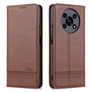 For Honor X30 AZNS Magnetic Calf Texture Leather Phone Case(Dark Brown) (AZNS) (OEM)