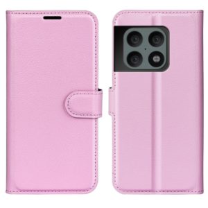 For OnePlus 10 Pro 5G Litchi Texture Horizontal Flip Protective Case with Holder & Card Slots & Wallet(Pink) (OEM)