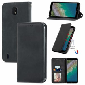 For Nokia C01 Plus Retro Skin Feel Business Magnetic Horizontal Flip Leather Case with Holder & Card Slots & Wallet & Photo Frame(Black) (OEM)
