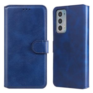For Motorola Moto Edge 20 Classic Calf Texture Horizontal Flip Phone Leather Case(Blue) (OEM)