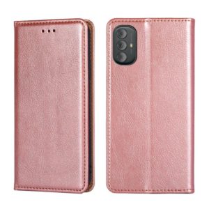 For Motorola Moto G Power 2022 Gloss Oil Solid Color Magnetic Leather Phone Case(Rose Gold) (OEM)
