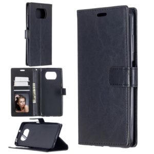 For Xiaomi Poco X3 NFC Crazy Horse Texture Horizontal Flip Leather Case with Holder & Card Slots & Wallet & Photo Frame(Black) (OEM)