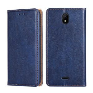 For Nokia C100 Gloss Oil Solid Color Magnetic Flip Leather Phone Case(Blue) (OEM)