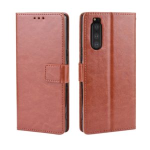Retro Crazy Horse Texture Horizontal Flip Leather Case for Sony Xperia 2 , with Holder & Card Slots & Photo Frame(Brown) (OEM)
