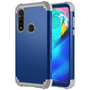 For Motorola Moto G Power 3 in 1 Shockproof PC + Silicone Protective Case(Navy Blue + Grey) (OEM)