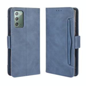 For Samsung Galaxy S20 FE 4G / 5G Wallet Style Skin Feel Calf Pattern Leather Case with Separate Card Slot(Blue) (OEM)