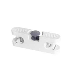 3 PCS Mop Hook Wall Hanging Bathroom Mop Storage Fixed Buckle Broom Holder, Colour: White Dual Card Slots (OEM)