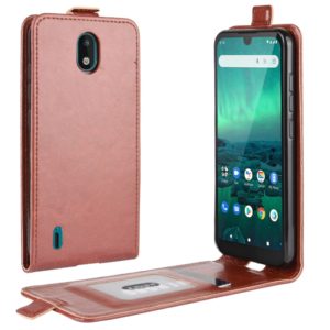 For Nokia 1.3 R64 Texture Single Vertical Flip Leather Protective Case with Card Slots & Photo Frame(Brown) (OEM)