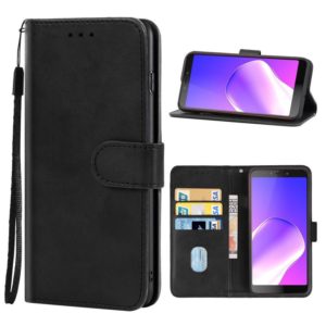 For Tecno Hot 6 Pro Leather Phone Case(Black) (OEM)