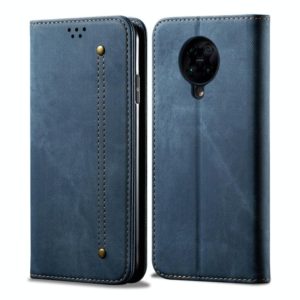 For Xiaomi Redmi K30 Pro / POCO F2 Denim Texture Casual Style Horizontal Flip Leather Case with Holder & Card Slots & Wallet(Blue) (OEM)