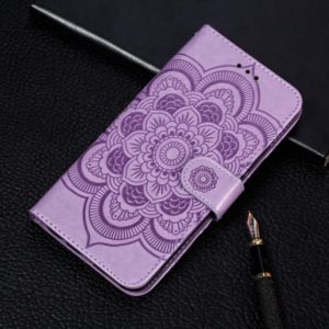 For iPhone 11 Pro Mandala Embossing Pattern Horizontal Flip Leather Case, with Holder & Card Slots & Wallet & Photo Frame & Lanyard(Purple) (OEM)