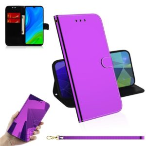 For Huawei P Smart 2020 Lmitated Mirror Surface Horizontal Flip Leather Case with Holder & Card Slots & Wallet & Lanyard(Purple) (OEM)
