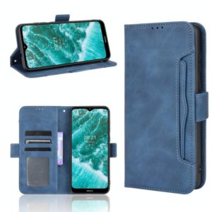For Nokia C30 Skin Feel Calf Pattern Horizontal Flip Leather Case with Holder & Card Slots & Photo Frame(Blue) (OEM)