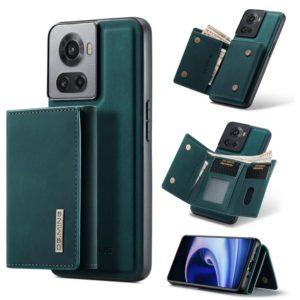 For OnePlus Ace/10R DG.MING M1 Series 3-Fold Multi Card Wallet + Magnetic Phone Case(Green) (DG.MING) (OEM)