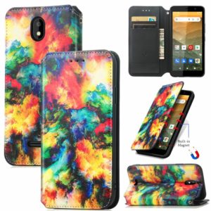 For Vodafone Smart E11 CaseNeo Colorful Magnetic Leather Case with Holder & Card Slot & Wallet(Colorful Cloud) (OEM)
