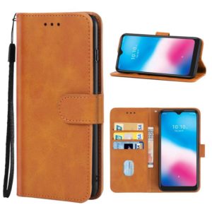 Leather Phone Case For Alcatel 3L 2020(Brown) (OEM)