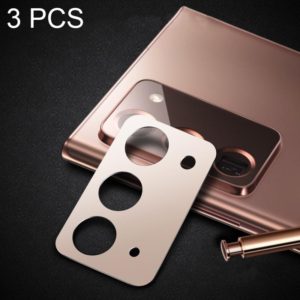 3 PCS Lens Film Aluminum Alloy Sheet Camera Protection Film For Samsung Galaxy Note20 (Rose Gold) (OEM)