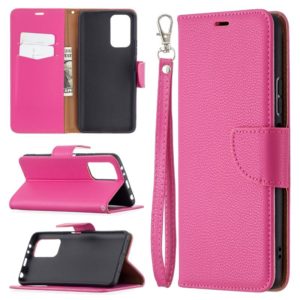 For Xiaomi Redmi Note 10 Pro Litchi Texture Pure Color Horizontal Flip Leather Case with Holder & Card Slots & Wallet & Lanyard(Rose Red) (OEM)