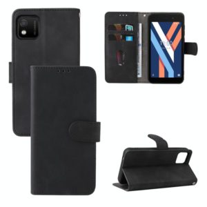 For Wiko Y52 Skin Feel Magnetic Flip Leather Phone Case(Black) (OEM)