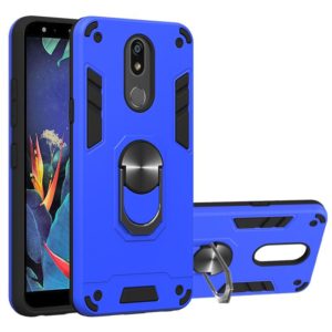For LG K40 2 in 1 Armour Series PC + TPU Protective Case with Ring Holder(Dark Blue) (OEM)