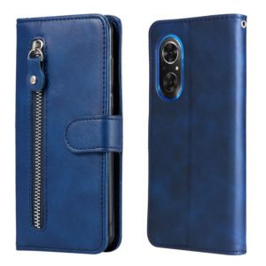 For Honor 50 SE / Huawei Nova 9 SE Fashion Calf Texture Zipper Horizontal Flip Leather Case(Blue) (OEM)