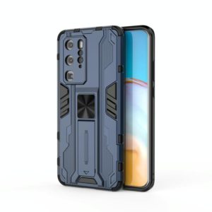 For Huawei P40 Pro Supersonic PC + TPU Shock-proof Protective Case with Holder(Dark Blue) (OEM)