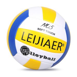 LEIJIAER LVB400 No.5 Explosion-proof Soft Volleyball Indoor Beach Practice Volleyball, Diameter: 21.5cm(Blue) (REGAIL) (OEM)