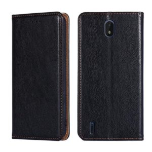 For Nokia C01 Plus / C1 2nd Edition Gloss Oil Solid Color Magnetic Leather Phone Case(Black) (OEM)