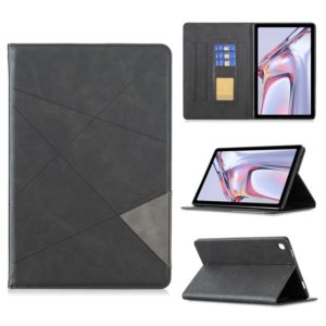 For Samsung Galaxy Tab A7 10.4 (2020) Rhombus Texture Horizontal Flip Magnetic Leather Case with Holder & Card Slots(Black) (OEM)