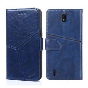 For Nokia C01 Plus / C1 2nd Edition Geometric Stitching Horizontal Flip Leather Phone Case(Blue) (OEM)