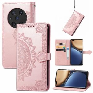 For Honor Magic3 Mandala Flower Embossed Flip Leather Phone Case(Rose Gold) (OEM)