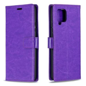 For Huawei Y5p Crazy Horse Texture Horizontal Flip Leather Case with Holder & Card Slots & Wallet & Photo Frame(Purple) (OEM)
