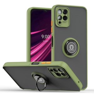 For T-Mobile REVVL 6 Pro 5G Q Shadow 1 Series TPU + PC Phone Case with Ring(Green) (OEM)
