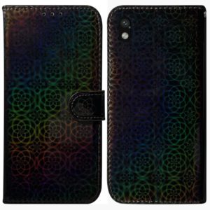 For Sony Xperia Ace III Colorful Magnetic Buckle Leather Phone Case(Black) (OEM)