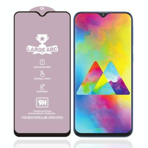For Galaxy M20 9H HD Large Arc High Alumina Full Screen Tempered Glass Film (OEM)