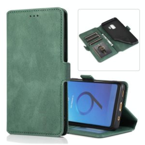 For Samsung Galaxy S9 Retro Magnetic Closing Clasp Horizontal Flip Leather Case with Holder & Card Slots & Photo Frame & Wallet(Green) (OEM)