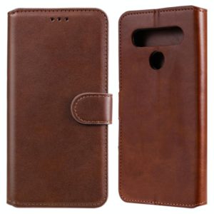 For LG K61 Classic Calf Texture PU + TPU Horizontal Flip Leather Case, with Holder & Card Slots & Wallet(Brown) (OEM)