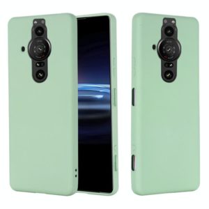 For Sony Xperia Pro-I Pure Color Liquid Silicone Phone Case(Green) (OEM)