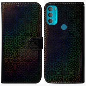 For Motorola Moto G71 Colorful Magnetic Buckle Leather Phone Case(Black) (OEM)