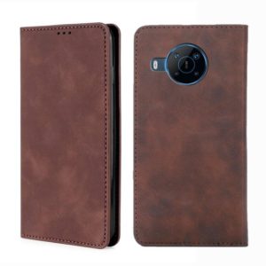 For Nokia X100 Skin Feel Magnetic Horizontal Flip Leather Phone Case(Dark Brown) (OEM)
