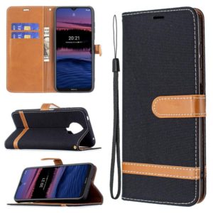 For Nokia G20 / G10 Color Matching Denim Texture Horizontal Flip Leather Case with Holder & Card Slots & Wallet & Lanyard(Black) (OEM)