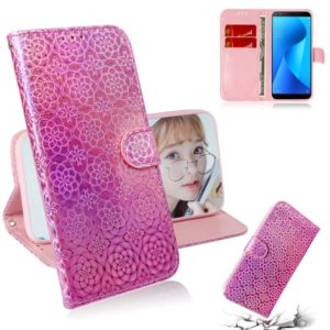 For Zenfone Max Plus (M1) ZB570TL Solid Color Colorful Magnetic Buckle Horizontal Flip PU Leather Case with Holder & Card Slots & Wallet & Lanyard(Pink) (OEM)