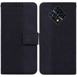 For Infinix Zero 8 X687 Geometric Embossed Leather Phone Case(Black) (OEM)