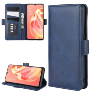 For OPPO A91 Dual-side Magnetic Buckle Horizontal Flip PU Leather Case with Holder & Card Slots & Wallet(Dark Blue) (OEM)