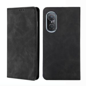 For Huawei Nova 9 SE 4G Skin Feel Magnetic Horizontal Flip Leather Phone Case(Black) (OEM)