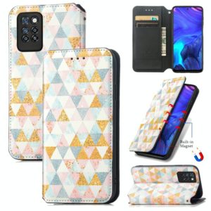 For Infinix Note 10 Pro Colorful Magnetic Horizontal Flip PU Leather Case with Holder & Card Slot & Wallet(Rhombus) (OEM)